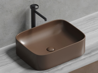 Умывальник чаша накладная прямоугольная (цвет Темно-x - Gidratop.ru изображение
