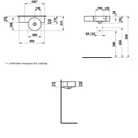 Раковина Laufen Val 8.1528.4.000.106.1, 55 x 31 см, подрезаемая до 43 см, крыло слева, белая - Gidratop.ru изображение