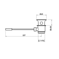 Gessi  донный клапан для раковины с автоматической пробкой и фронтальным открытием, цвет: хром - Gidratop.ru изображение