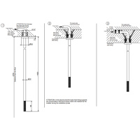 GESSI 316 излив потолочный с удаленным управлением (не входит в комплект), цвет: brushed black metal pvd - Gidratop.ru изображение