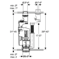 Механизм для бачка сливной и заливной Geberit Impuls Type 290 283.313.21.2 - Gidratop.ru изображение