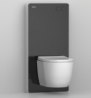 Инсталляционный модуль внешнего монтажа ABBER AC0107MB для подвесного унитаза, черный - Gidratop.ru изображение