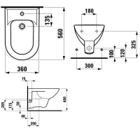 Биде Laufen Pro 8.3095.1.000.304.1 подвесное - Gidratop.ru изображение