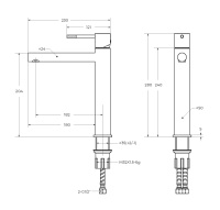 RELAX-LC2-BORO-W0 Смеситель для накладной раковины однорычажный без донного клапана, брашированное золото - Gidratop.ru изображение