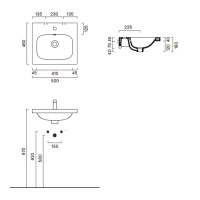Catalano Alvea Раковина 50*46 подвесная или на мебель, цвет белый глянцевый, - Gidratop.ru изображение
