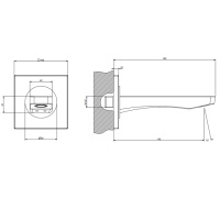 GESSI Rilievo излив для ванны с удаленным управлением (не входит в комплект)., цвет: nero XL - Gidratop.ru изображение