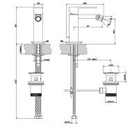 Gessi Rettangolo смеситель для биде на 1 отверстие, с донным клапаном, цвет: хром - Gidratop.ru изображение