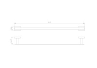 Вешалка для полотенец WONZON & WOGHAND FLAT, Хром (WW-9712-60CM) - Gidratop.ru изображение