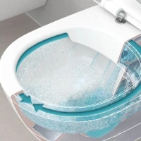 Подвесной унитаз Villeroy&Boch Venticello 4611RL01, безободковый, сиденье QuickRelease и SoftClosing, Альпийский белый CeramicPlus - Gidratop.ru изображение