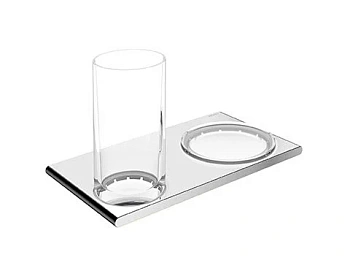 Двойной держатель со стаканом и мыльницей Keuco Edition 400 11556 019000