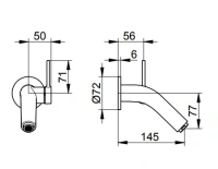 Смеситель Keuco Plan S 52916 010000 для раковины, хром (внешняя часть) - Gidratop.ru изображение