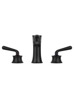 Смеситель для раковины на 3 отверстия WONZON & WOGHAND STEAM, Черный матовый (WW-88159008-MB) - Gidratop.ru изображение