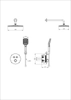 Душевая система с термостатом встраиваемая WONZON & WOGHAND, Белый матовый (WW-D2017-A-MW) - Gidratop.ru изображение