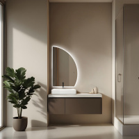 Зеркало ABBER Teil AG6504SL с подсветкой, бесконтактный выключатель, диммер - Gidratop.ru изображение