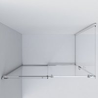 Душевой уголок Como VSR-1C9013CLB, 1300*900, черный, стекло прозрачное - Gidratop.ru изображение