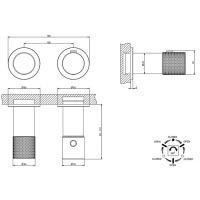 GESSI HABITO CESELLO смеситель настенный встраиваемый, термостатический, с переключателем на 3 положения, внешняя часть, цвет хром - Gidratop.ru изображение