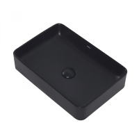 Раковина накладная ABBER Rechteck AC2207MB черная матовая - Gidratop.ru изображение