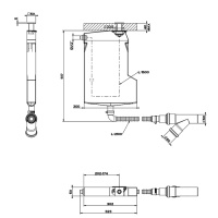 Gessi Rettangolo система сбора воды для ручного душа с убирающимся шлангом при монтаже на борт ванны, цвет: Black Metal Brushed PVD - Gidratop.ru изображение