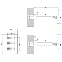 Gessi Rettangolo верхний душ для потолочного крепления 216x140мм, высота 270мм, цвет: хром - Gidratop.ru изображение