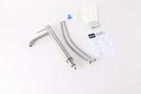 Смеситель ABBER Wasser Kreis 316 AF8111BST-L для накладной раковины, сталь брашированная - Gidratop.ru изображение