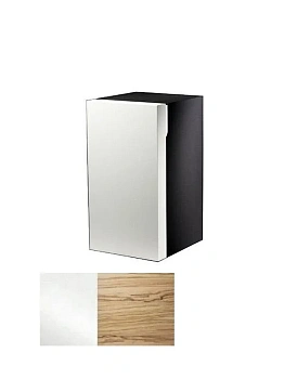 Шкаф Keuco Edition 300 30330 219101 подвесной 35 см, корпус белый глянцевый, фасад шпон оливы, петли слева