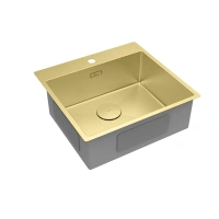 Кухонная мойка Lemark Janga 540 9938110, 54 см, PVD-покрытие, нержавеющая сталь, золото светлое - Gidratop.ru изображение