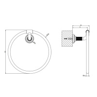 GESSI VENTI20 полотенцедержатель-кольцо, цвет Copper PVD - Gidratop.ru изображение