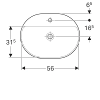 Раковина Geberit Variform 500.734.01.2, 60 x 45 см, белая - Gidratop.ru изображение