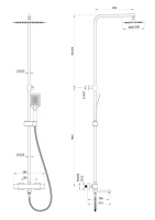Душевая система с термостатом WONZON & WOGHAND, Черный матовый (WW-88739901-MB) - Gidratop.ru изображение