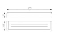 Полка большая ABBER Osten 316 AA1863BG золото брашированное - Gidratop.ru изображение