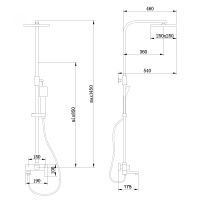 Душевая стойка ABBER Daheim AF8216WL с изливом, белая матовая - Gidratop.ru изображение