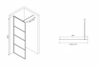Душевая перегородка ABBER Immer Offen AG65100B - Gidratop.ru изображение