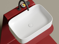 Умывальник чаша накладная прямоугольная (цвет Белый Матовый) Element 605x380x150мм - Gidratop.ru изображение