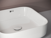 Умывальник чаша ELEMENT2 накладная квадратная 400x400x140мм - Gidratop.ru изображение