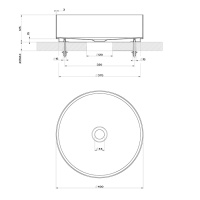 GESSI 316 раковина Oslash;400 мм., для установки на столешницу, без перелива, нержавеющая сталь, цвет Warm bronze brushed PVD - Gidratop.ru изображение