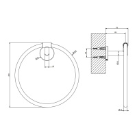 Gessi Tondo полотенцедержатель-кольцо, цвет: Black XL - Gidratop.ru изображение