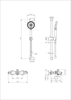 Смеситель для ванны с душем и термостатом WONZON & WOGHAND, Белый матовый (WW-C2001-A-MW) - Gidratop.ru изображение