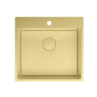 Кухонная мойка Lemark Janga 540 9938110, 54 см, PVD-покрытие, нержавеющая сталь, золото светлое - Gidratop.ru изображение