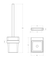 SLIDER-TBS-V-01 Ёршик для унитаза, подвесной, стекло, исполнение хром - Gidratop.ru изображение