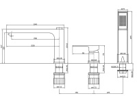 ROMANO Смеситель на борт ванны с ручным выдвижным душем, хром ROM-BVD-CRM - Gidratop.ru изображение