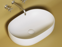 Умывальник чаша накладная овальная (цвет Белый Матовый) Element 600x415x135мм - Gidratop.ru изображение