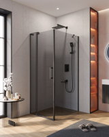 Душевой уголок CEZARES SLIDER-AH-1-100-70/80-GRIGIO-NERO - Gidratop.ru изображение