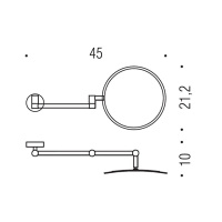 Colombo Specchi Косметическое зеркало без подсветки, цвет: хром - Gidratop.ru изображение