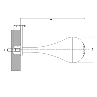 Gessi Goccia верхний душ для потолочного крепления каплевидной формы, h=387мм, цвет: белый - Gidratop.ru изображение