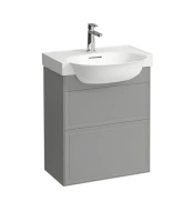 Тумба под раковину Laufen New Classic 57.5 х 31.5 х 67.5 см, 4.0603.2.085.627.1, подвесная, серый - Gidratop.ru изображение