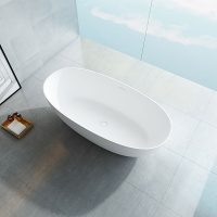 Ванна Solid Surface Vincea Vincea VBT-6S01MW, 1700*750*550, белый мат., слив-перелив в комплекте - Gidratop.ru изображение