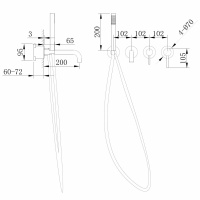 Смеситель ABBER Wasser Kreis AF8130MRG для ванны скрытого монтажа, розовое золото матовое - Gidratop.ru изображение