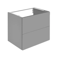 Тумба под раковину Keuco Plan 32953290000, 65 см, подвесная, 2 ящика, цвет инокс матовый петроль - Gidratop.ru изображение