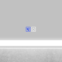 Зеркало с встроенным светильником, сенсорным выключателем, блютуз-модулем, микрофоном и динамиками SPC-GRT-1200-800-LED-TCH-PHONE, 12W, 220-240V, 1200x30x800 - Gidratop.ru изображение