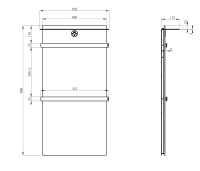 Полотенцесушитель электрический с каменной плитой Черный мрамор WONZON & WOGHAND STUTTGART, Брашированный никель (WW-A504-BR) - Gidratop.ru изображение
